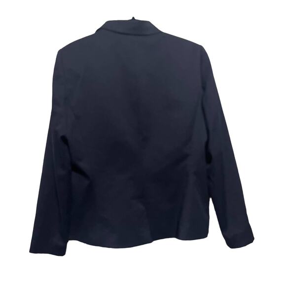 Cremieux Women’s Double Breasted Blazer Navy Textured 12 - Picture 2 of 4